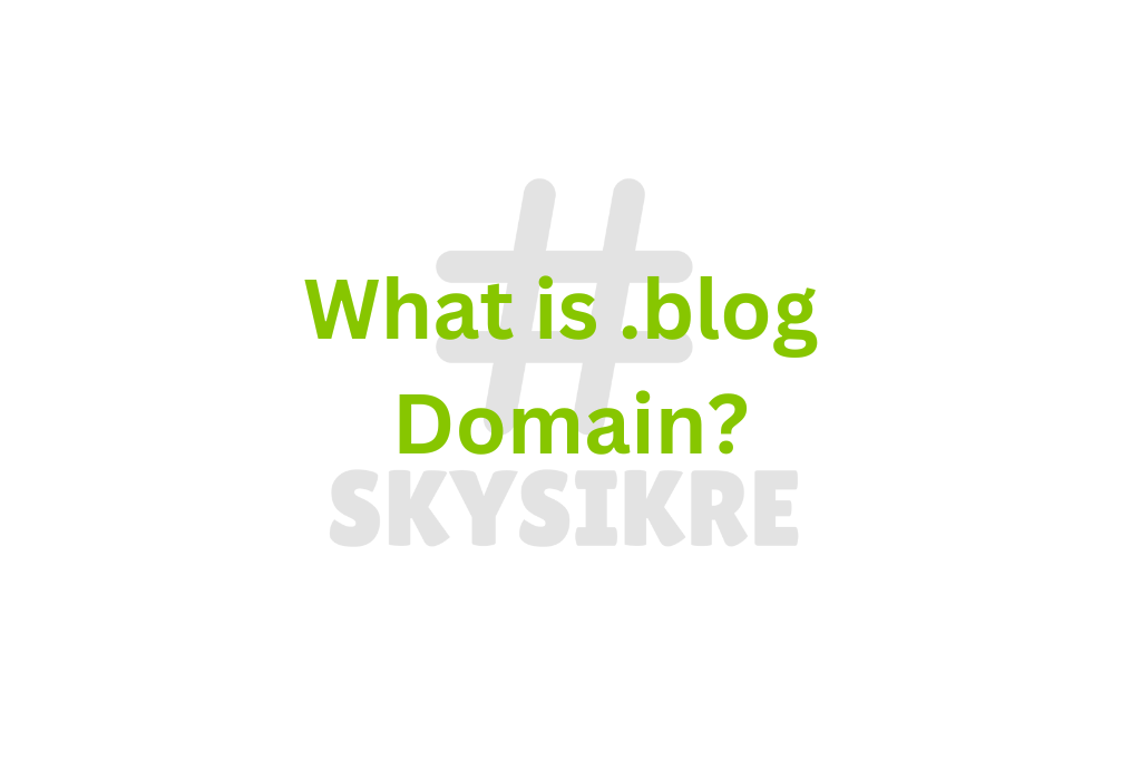 What is .blog domain?